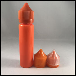 Κίνα Πορτοκαλιά μικρά πλαστικά Dropper μπουκάλια, συνήθεια γύρω από το μπουκάλι σταλαγματιάς μονοκέρων 60ml προμηθευτής