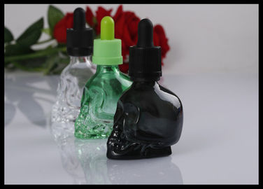 Κίνα Dropper γυαλιού ουσιαστικού πετρελαίου κρανίων 30ml τα μπουκάλια καθαρίζουν το πράσινο μαύρο μπουκάλι προμηθευτής