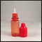 Κόκκινο Dropper πετρελαίου καπνού μπουκάλι, Dropper 10ml πλαστική αντίσταση βάσεων μπουκαλιών όξινη προμηθευτής