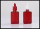 Τετραγωνικό Dropper μπουκαλιών Ε γυαλιού 30ml κόκκινο υγρό μπουκάλι ουσιαστικού πετρελαίου μπουκαλιών προμηθευτής