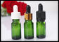 Dropper γυαλιού υψηλών προτύπων 10ml πράσινα μικρά μπουκάλια για τα ουσιαστικά πετρέλαια προμηθευτής