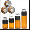 Μίνι μπουκάλια κανονική ΚΑΠ γυαλιού ουσιαστικού πετρελαίου μεγέθους για τον ορό/το άρωμα 1ml 2ml 3ml 5ml προμηθευτής