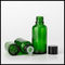 Πράσινη στρογγυλή έγκριση κεφαλής κοχλίου TUV απόδειξης πλαστογραφήσεων μπουκαλιών γυαλιού ουσιαστικού ελαιολάδου προμηθευτής