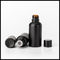 Μαύρη παγωμένη καλλυντική συσκευασία μπουκαλιών γυαλιού ουσιαστικού πετρελαίου χρώματος γύρω από τη μορφή προμηθευτής