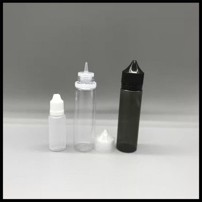 Μαύρο μπουκάλι 60ml, ανθεκτικό στρογγυλό μπουκάλι μονοκέρων γορίλλων μονοκέρων της Pet με την ΚΑΠ