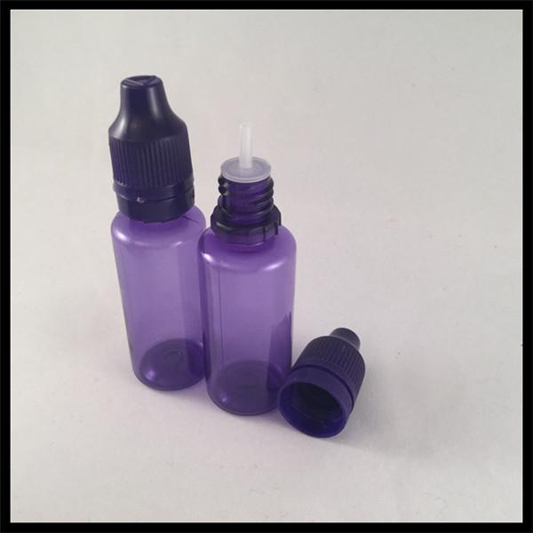 Πορφυρά πλαστικά Dropper 20 μιλ. μπουκάλια, Dropper πετρελαίου της PET Ejuice υγειών και ασφαλειών μπουκάλι