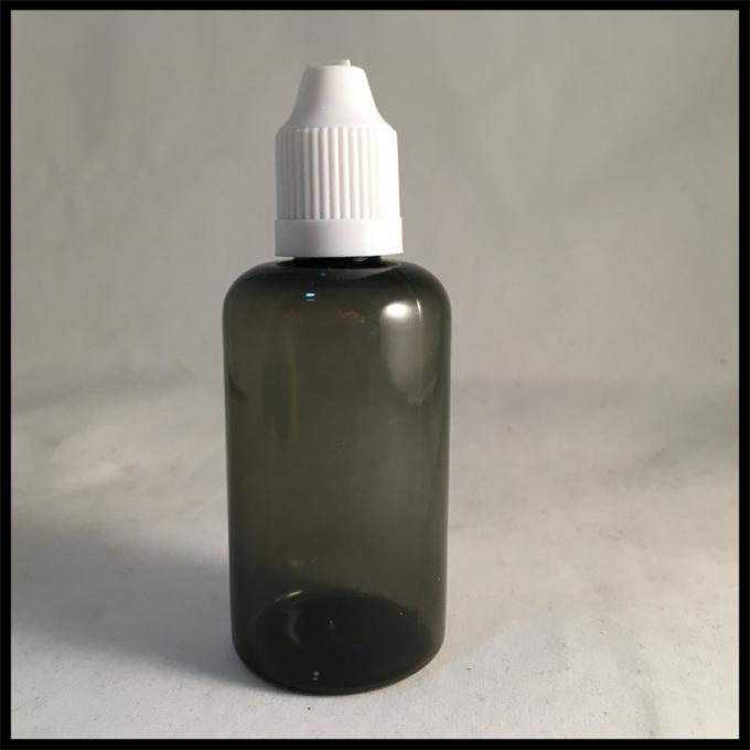 Σκοτεινά Dropper της PET μπουκάλια 50ml, μαύρα διαφανή συμπιέσιμα Dropper μπουκάλια