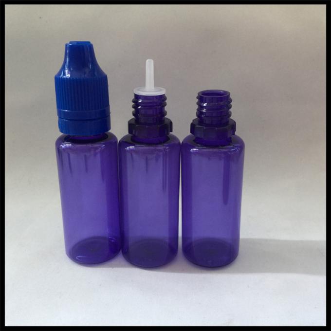 Πορφυρά υγρά μπουκάλια της PET Ε, Dropper της PET πλαστική συμπιέσιμη ικανότητα μπουκαλιών 15ml
