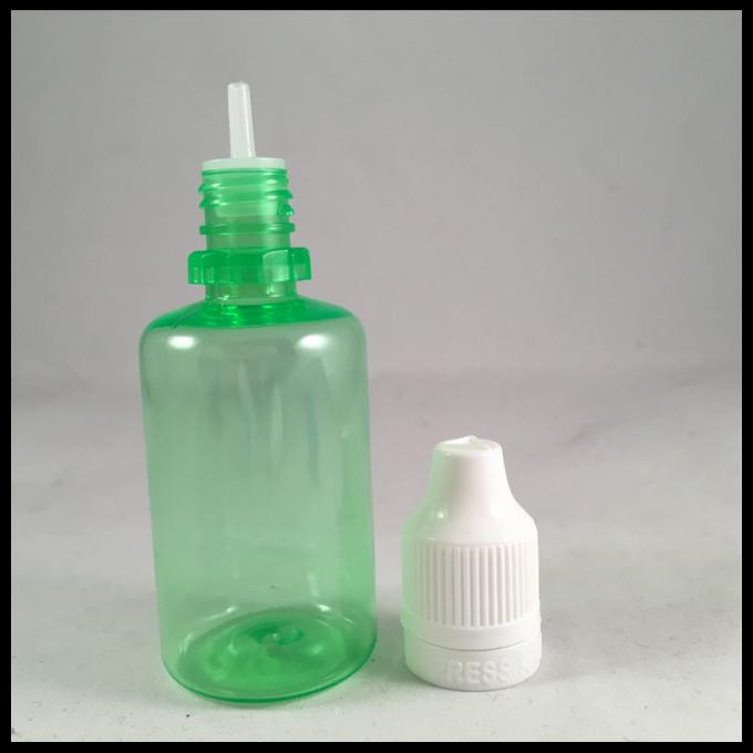 30ml πράσινα πλαστικά Dropper της PET μπουκαλιών μπουκάλια πετρελαίου χυμού μπουκαλιών με την ακίνδυνη για τα παιδιά πλαστογράφηση ΚΑΠ
