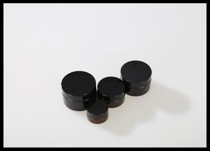 Καφετιά ηλέκτρινα κενά Makeup κρέμας γυαλιού καλλυντικά εμπορευματοκιβώτια βάζων 5g 10g 20g 30g 50g