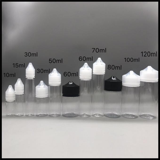 RV3 Chubby σαφές πλαστικό μπουκαλιών μονοκέρων γορίλλων 30ml 60ml εύκολο να καθαρίσει